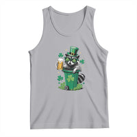 Funny St.Patrick's Day Raccoon Tank Top Patrick Drinking Irish