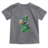 Funny St.Patrick's Day Raccoon Toddler T Shirt Patrick Drinking Irish