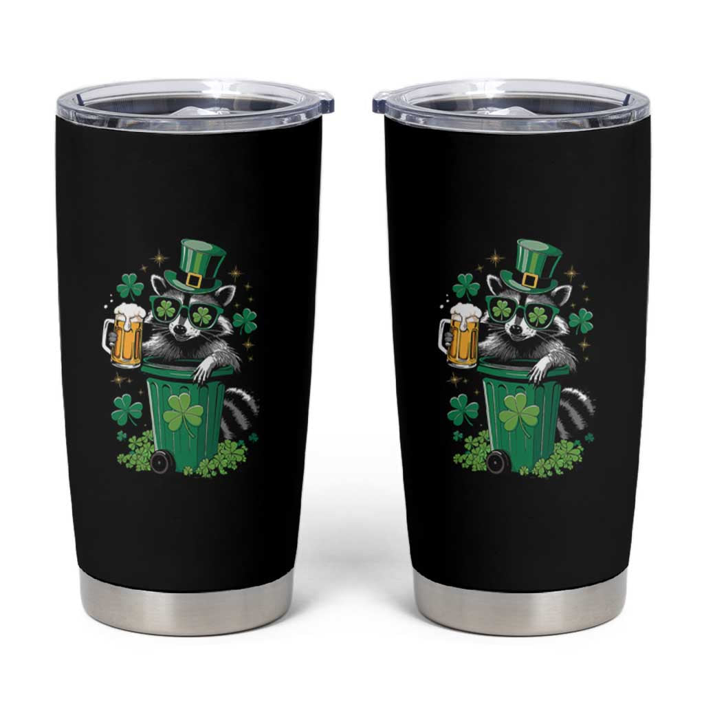 Funny St.Patrick's Day Raccoon Tumbler Cup Patrick Drinking Irish
