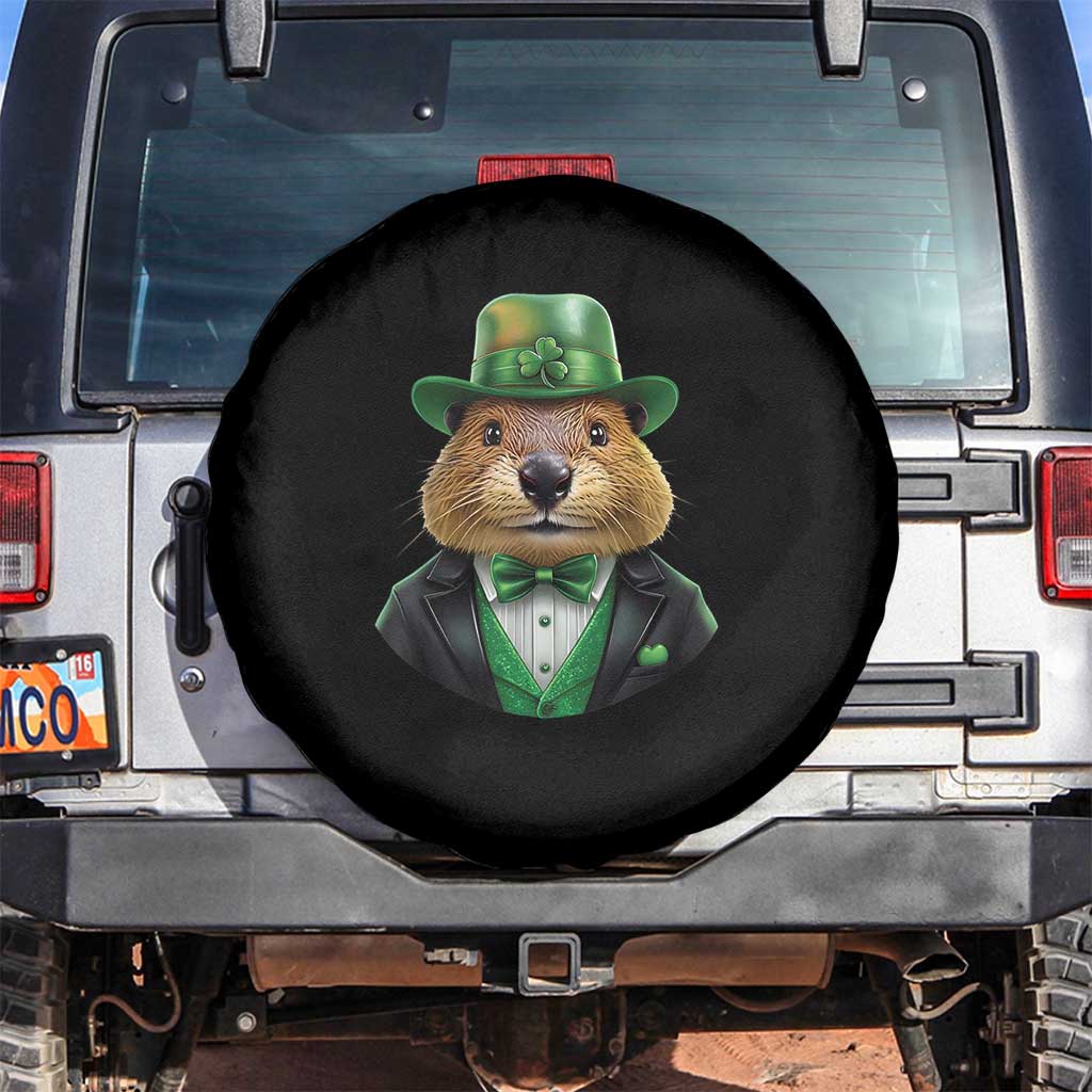 Funny Groundhog Leprechaun Spare Tire Cover Woodchuck Happy St Patrick's Day