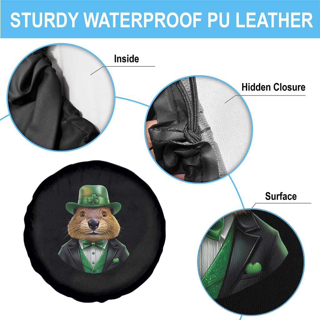 Funny Groundhog Leprechaun Spare Tire Cover Woodchuck Happy St Patrick's Day