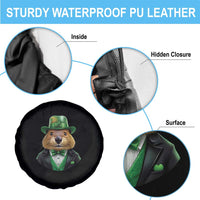 Funny Groundhog Leprechaun Spare Tire Cover Woodchuck Happy St Patrick's Day