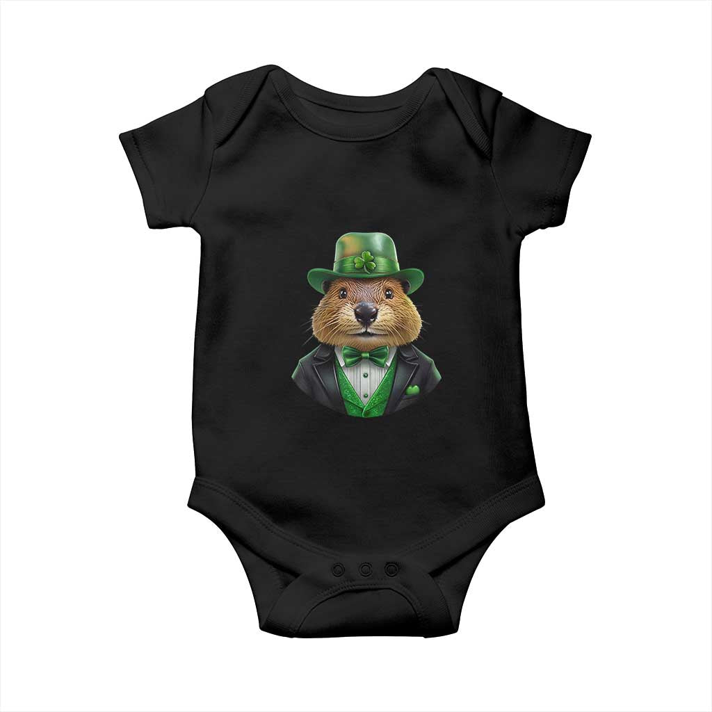 Funny Groundhog Leprechaun Baby Onesie Woodchuck Happy St Patrick's Day