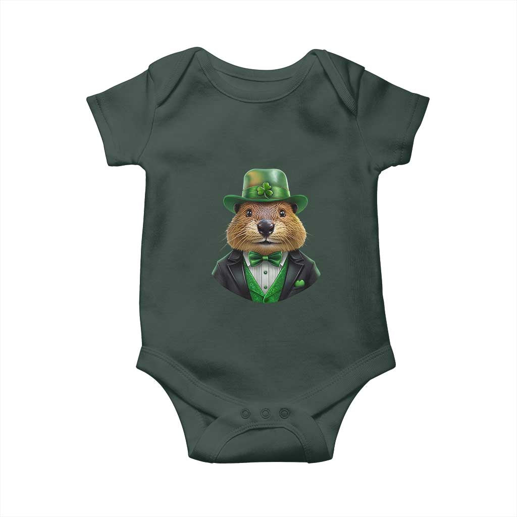 Funny Groundhog Leprechaun Baby Onesie Woodchuck Happy St Patrick's Day