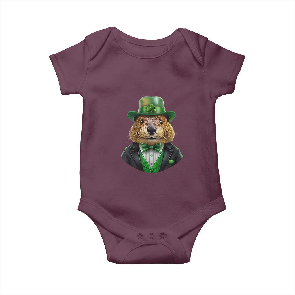 Funny Groundhog Leprechaun Baby Onesie Woodchuck Happy St Patrick's Day