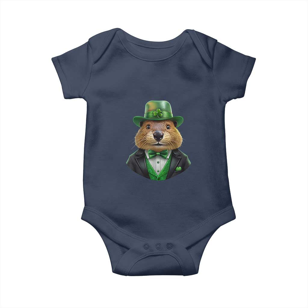 Funny Groundhog Leprechaun Baby Onesie Woodchuck Happy St Patrick's Day