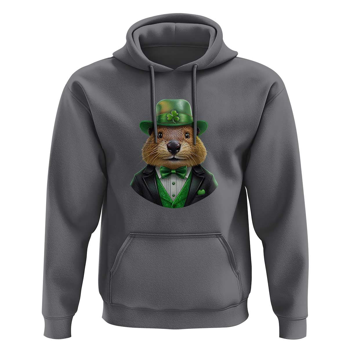 Funny Groundhog Leprechaun Hoodie Woodchuck Happy St Patrick's Day