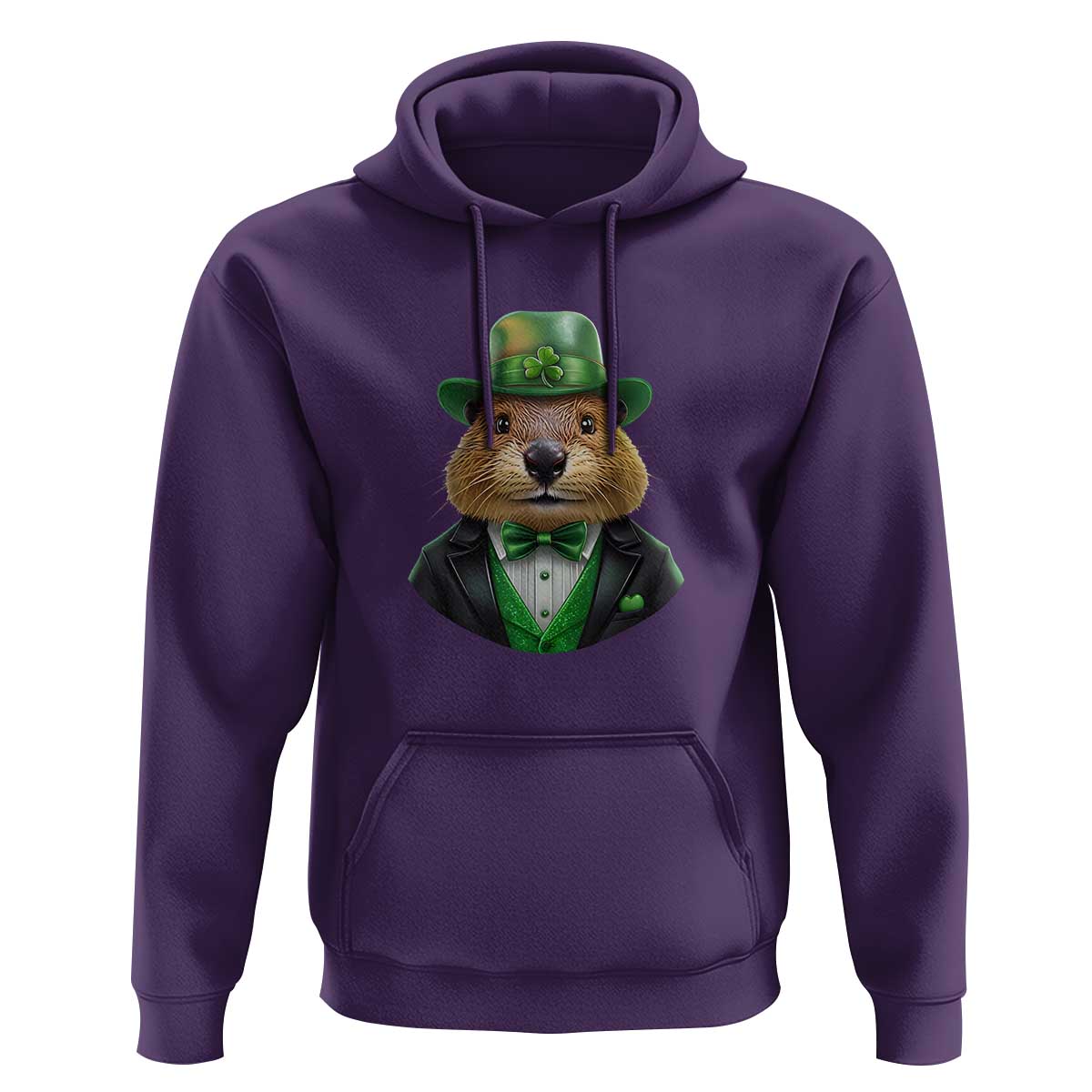 Funny Groundhog Leprechaun Hoodie Woodchuck Happy St Patrick's Day