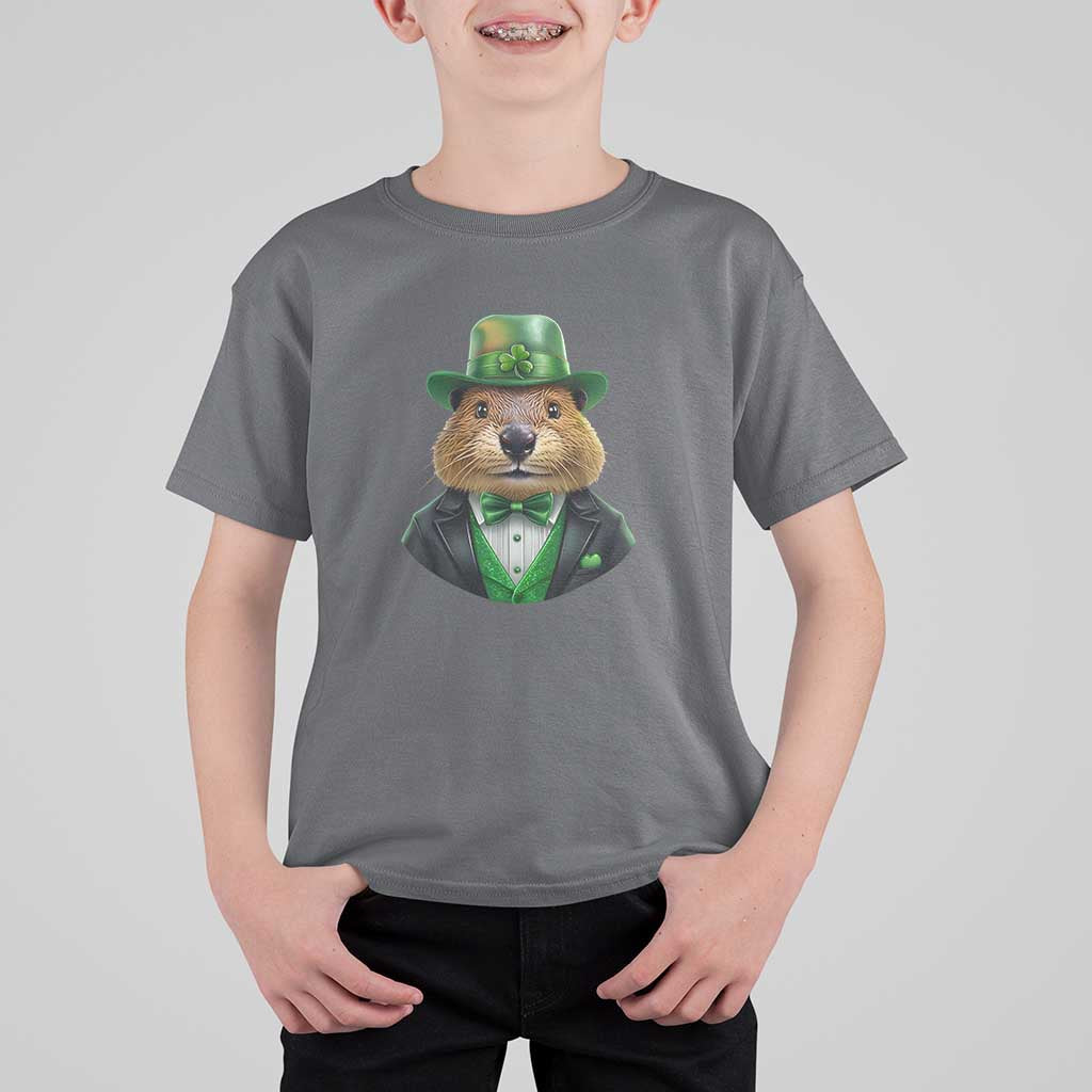 Funny Groundhog Leprechaun T Shirt For Kid Woodchuck Happy St Patrick's Day