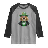 Funny Groundhog Leprechaun Raglan Shirt Woodchuck Happy St Patrick's Day