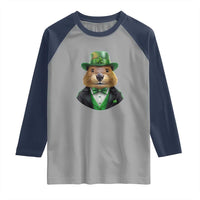 Funny Groundhog Leprechaun Raglan Shirt Woodchuck Happy St Patrick's Day