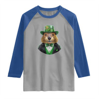 Funny Groundhog Leprechaun Raglan Shirt Woodchuck Happy St Patrick's Day