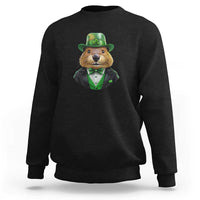 Funny Groundhog Leprechaun Sweatshirt Woodchuck Happy St Patrick's Day