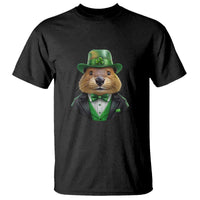 Funny Groundhog Leprechaun T Shirt Woodchuck Happy St Patrick's Day