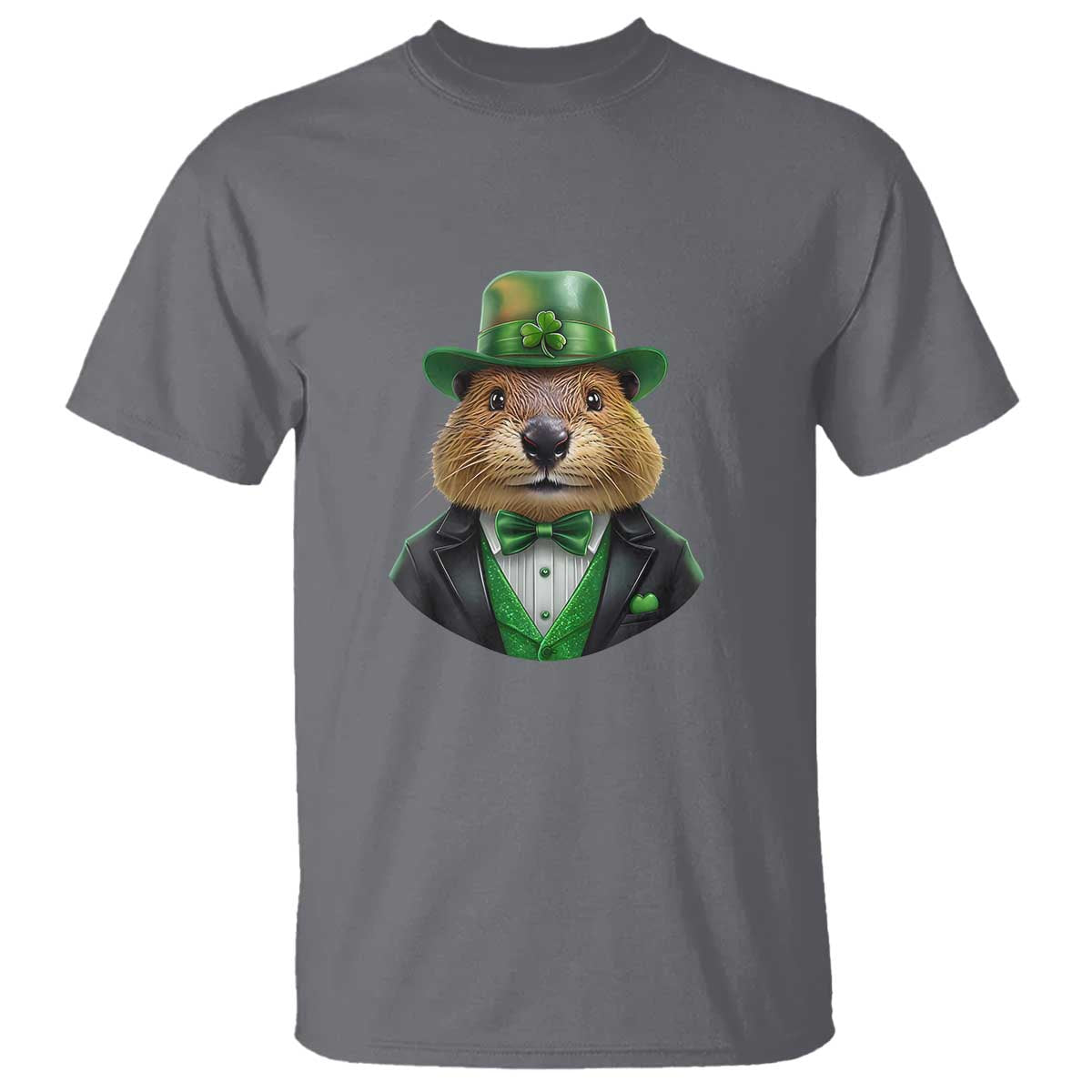 Funny Groundhog Leprechaun T Shirt Woodchuck Happy St Patrick's Day