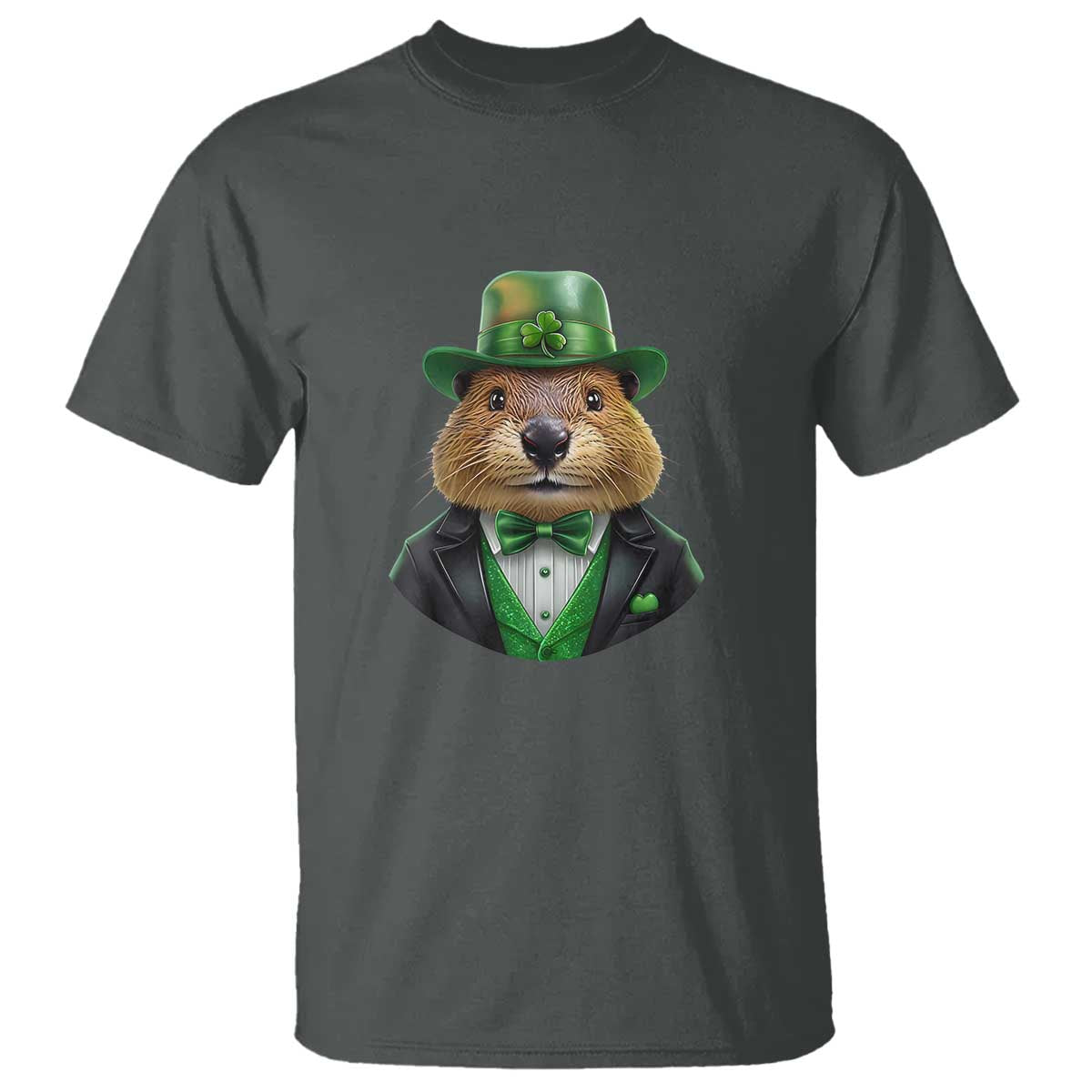Funny Groundhog Leprechaun T Shirt Woodchuck Happy St Patrick's Day