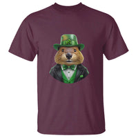 Funny Groundhog Leprechaun T Shirt Woodchuck Happy St Patrick's Day