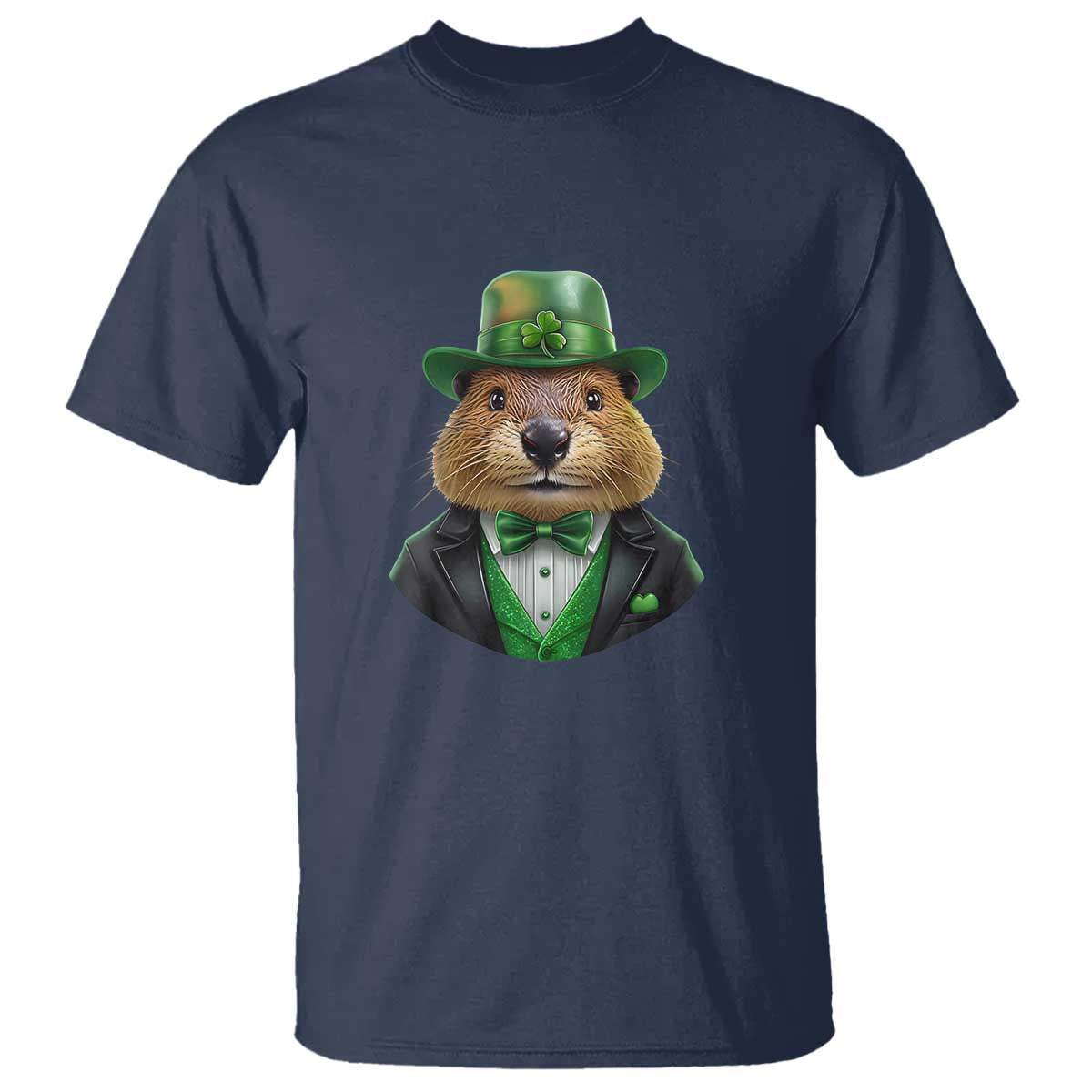 Funny Groundhog Leprechaun T Shirt Woodchuck Happy St Patrick's Day