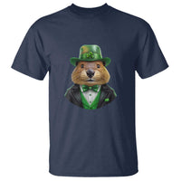 Funny Groundhog Leprechaun T Shirt Woodchuck Happy St Patrick's Day