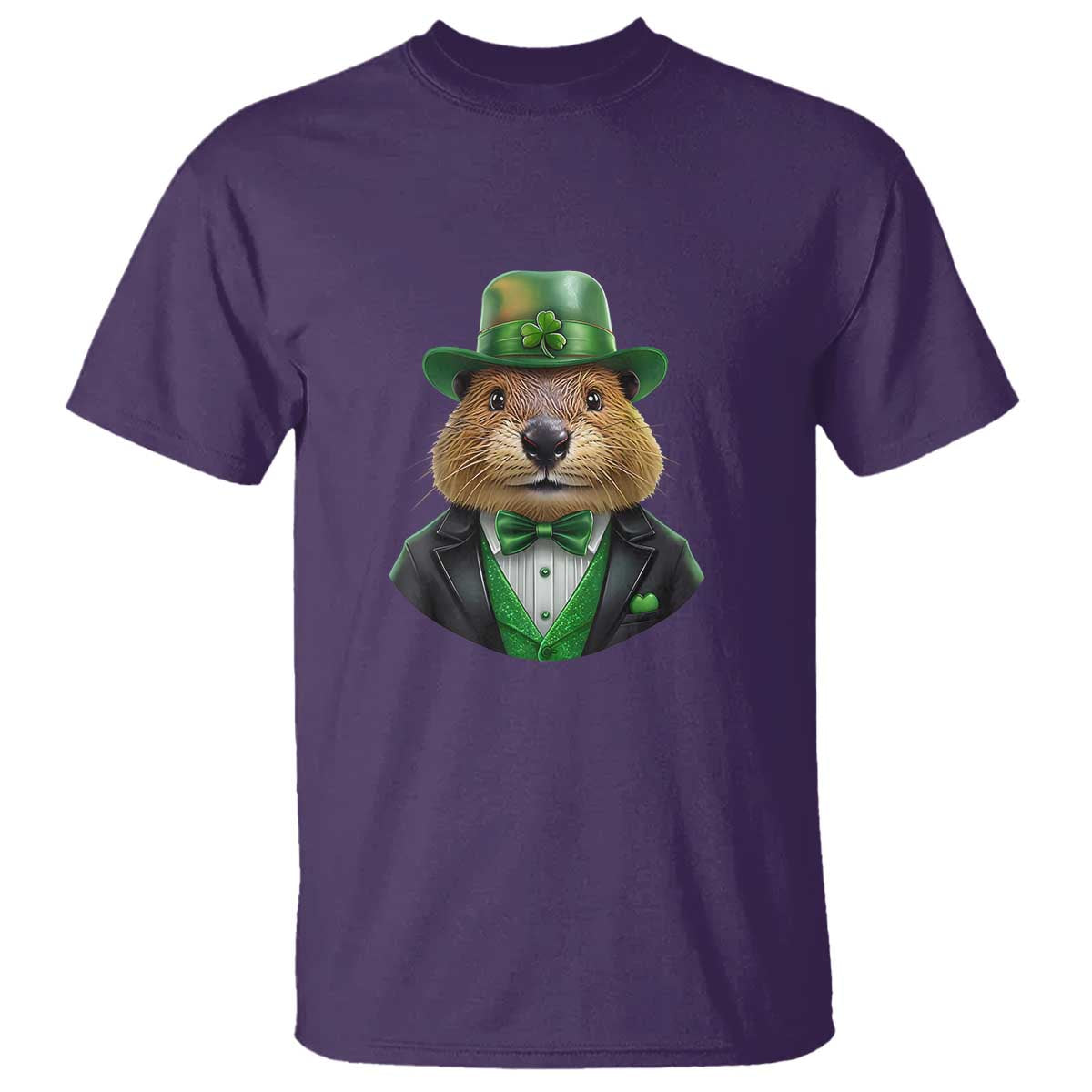 Funny Groundhog Leprechaun T Shirt Woodchuck Happy St Patrick's Day