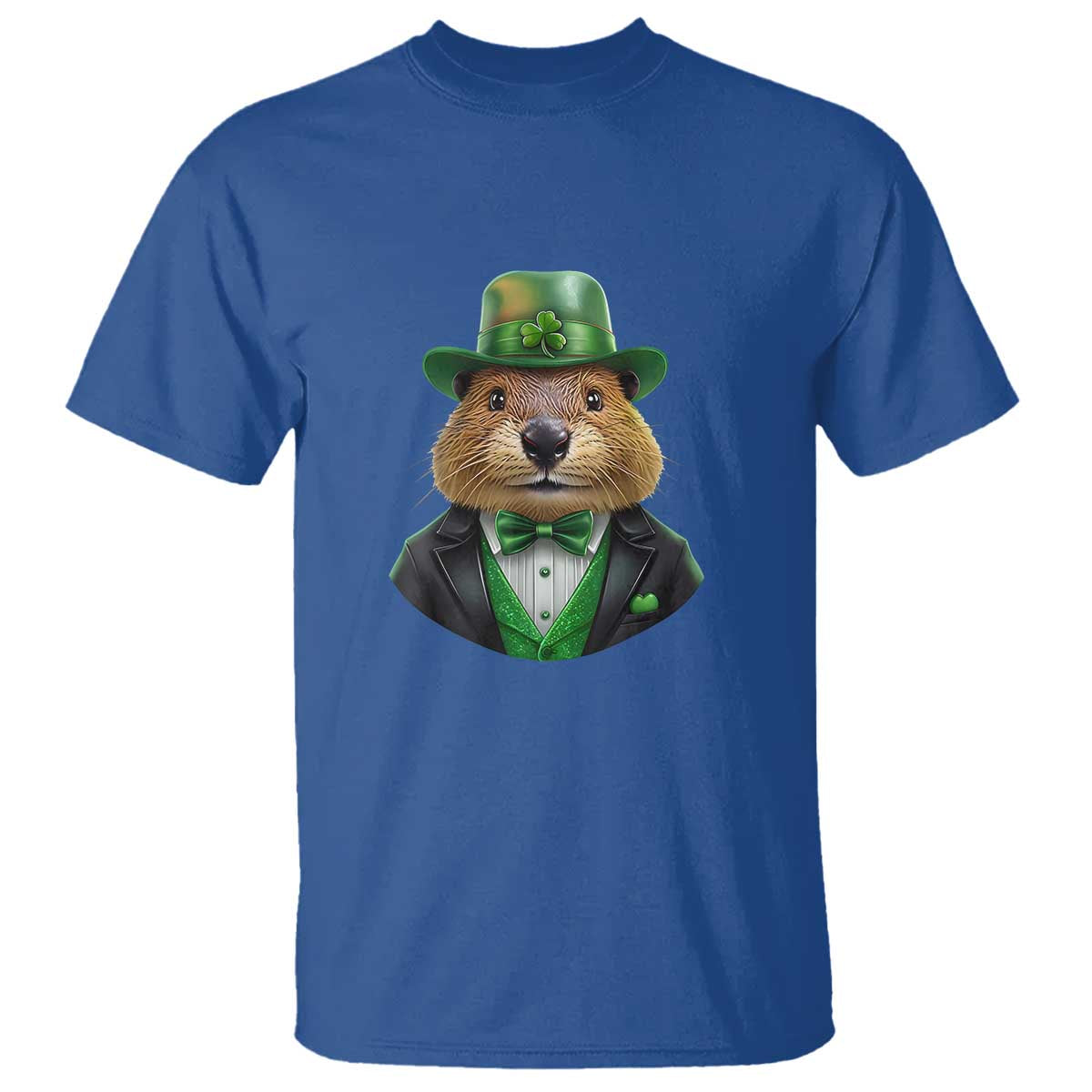 Funny Groundhog Leprechaun T Shirt Woodchuck Happy St Patrick's Day