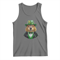 Funny Groundhog Leprechaun Tank Top Woodchuck Happy St Patrick's Day
