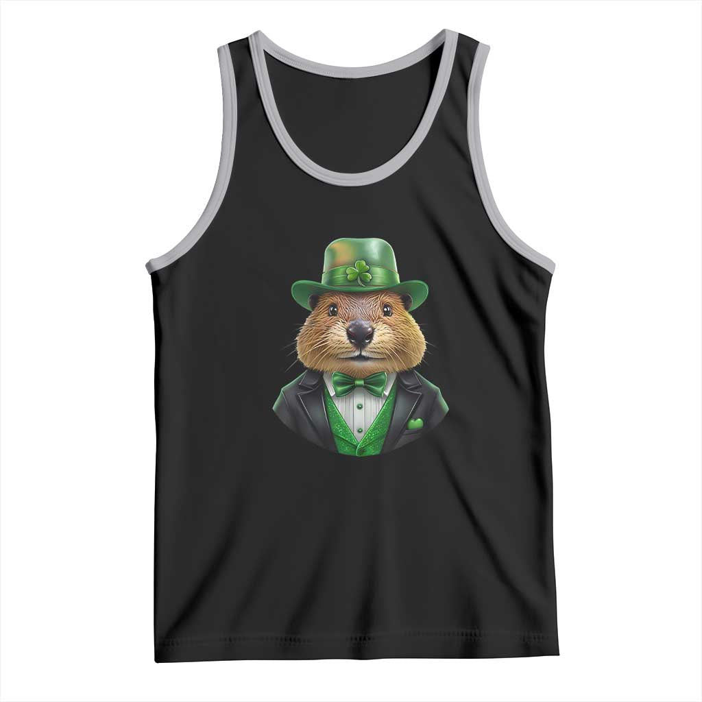 Funny Groundhog Leprechaun Tank Top Woodchuck Happy St Patrick's Day