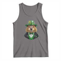 Funny Groundhog Leprechaun Tank Top Woodchuck Happy St Patrick's Day