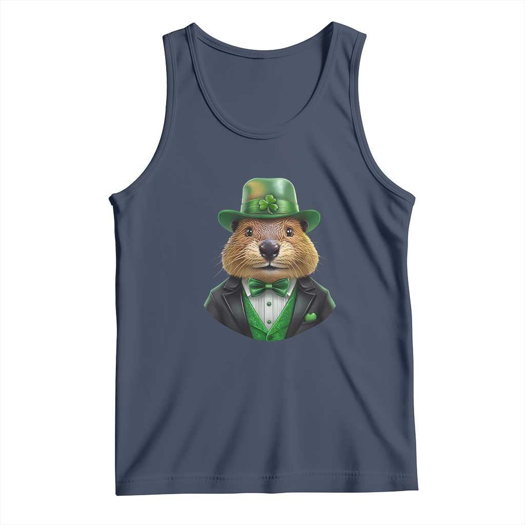 Funny Groundhog Leprechaun Tank Top Woodchuck Happy St Patrick's Day