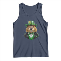 Funny Groundhog Leprechaun Tank Top Woodchuck Happy St Patrick's Day