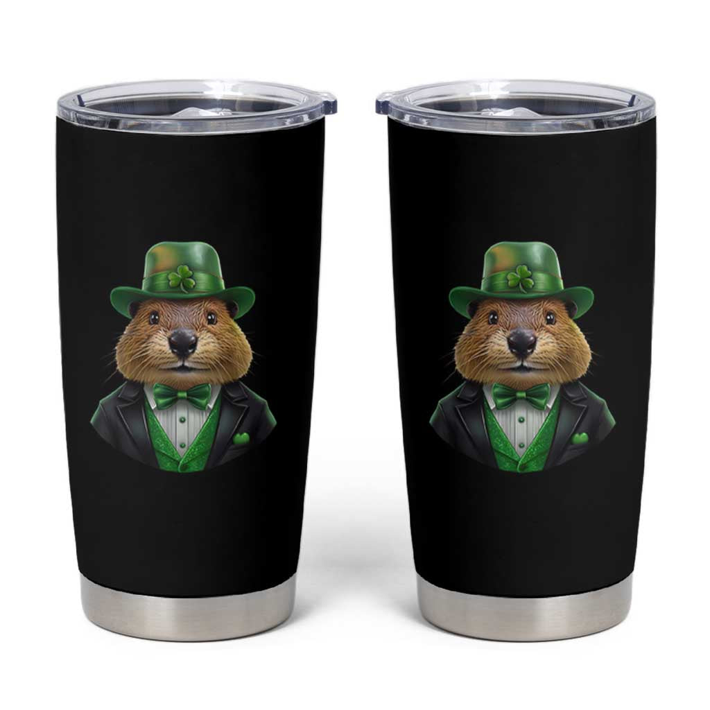 Funny Groundhog Leprechaun Tumbler Cup Woodchuck Happy St Patrick's Day