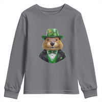 Funny Groundhog Leprechaun Youth Sweatshirt Woodchuck Happy St Patrick's Day