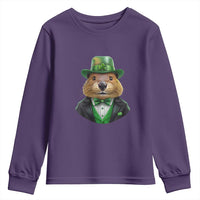 Funny Groundhog Leprechaun Youth Sweatshirt Woodchuck Happy St Patrick's Day