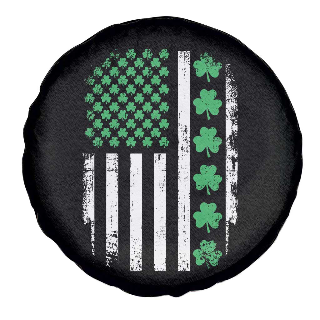 American Shamrock Flag Spare Tire Cover Lucky St Patricks Day
