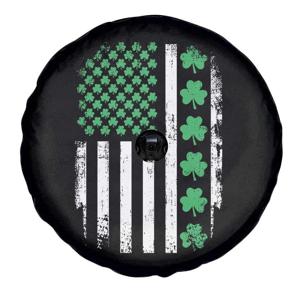 American Shamrock Flag Spare Tire Cover Lucky St Patricks Day