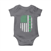 American Shamrock Flag Baby Onesie Lucky St Patricks Day