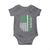 American Shamrock Flag Baby Onesie Lucky St Patricks Day