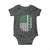 American Shamrock Flag Baby Onesie Lucky St Patricks Day