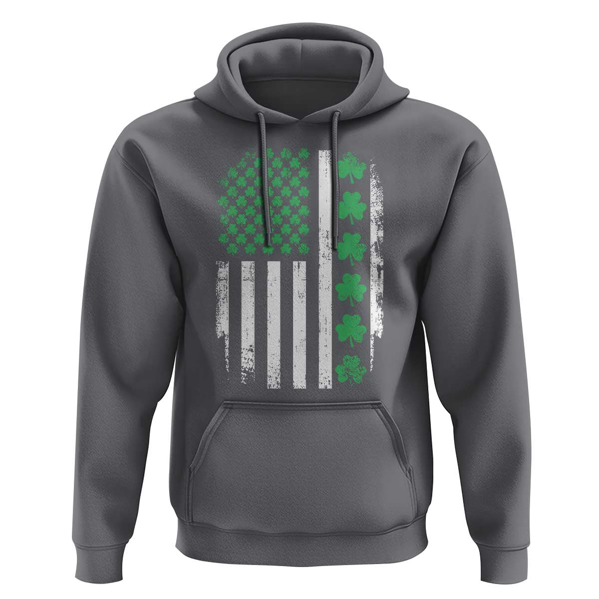 American Shamrock Flag Hoodie Lucky St Patricks Day