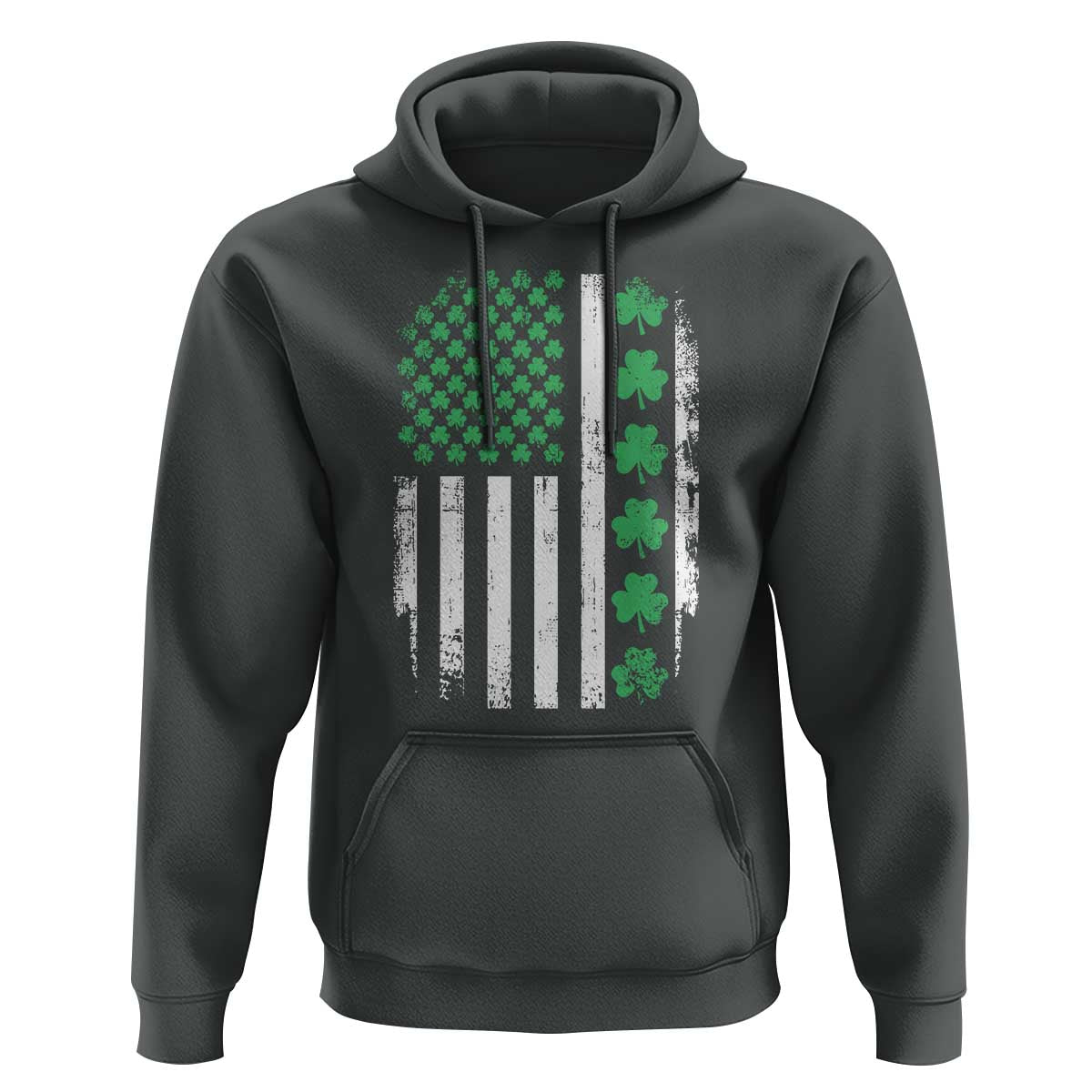 American Shamrock Flag Hoodie Lucky St Patricks Day