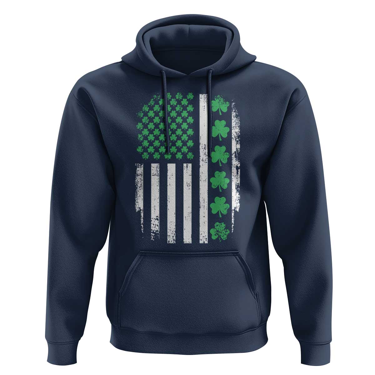 American Shamrock Flag Hoodie Lucky St Patricks Day