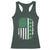 American Shamrock Flag Racerback Tank Top Lucky St Patricks Day