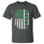 American Shamrock Flag T Shirt Lucky St Patricks Day