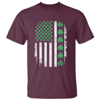 American Shamrock Flag T Shirt Lucky St Patricks Day
