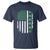 American Shamrock Flag T Shirt Lucky St Patricks Day