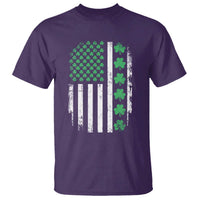 American Shamrock Flag T Shirt Lucky St Patricks Day