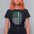 American Shamrock Flag T Shirt For Women Lucky St Patricks Day