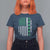 American Shamrock Flag T Shirt For Women Lucky St Patricks Day