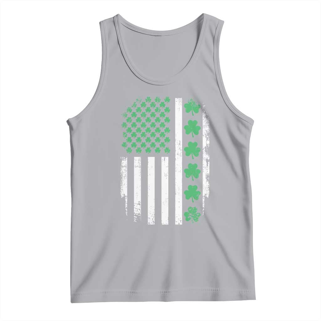 American Shamrock Flag Tank Top Lucky St Patricks Day