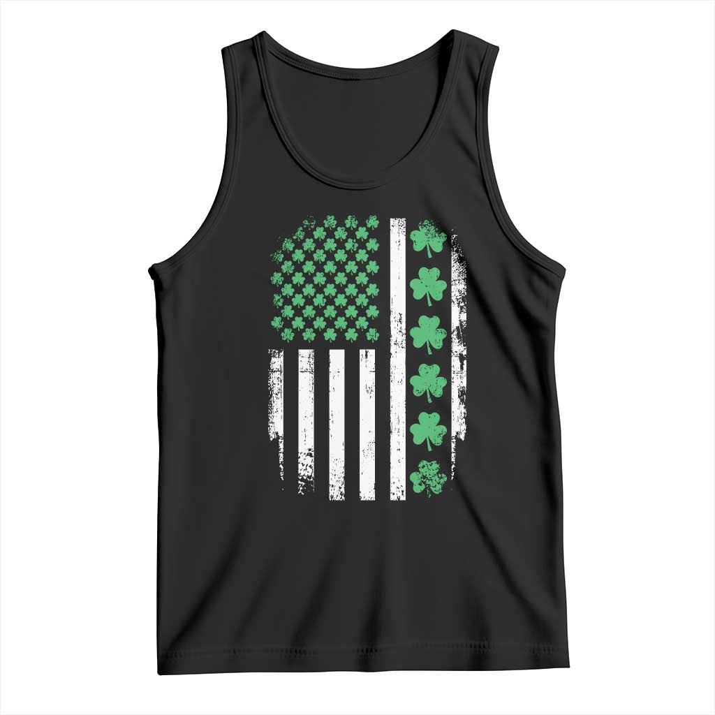 American Shamrock Flag Tank Top Lucky St Patricks Day
